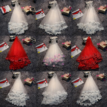 New Korean style short lace bridal headdress wedding travel photography Mori wedding dress accessories headdress headdress super Fairy