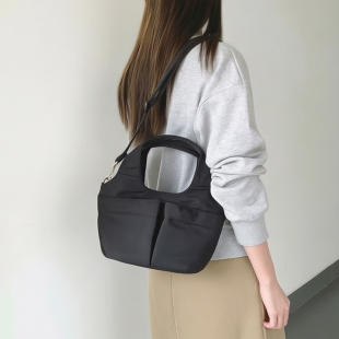 日系休闲尼龙布托特包简约百搭通勤手提包轻奢质感小巧手拎斜挎包