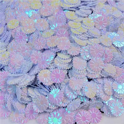 9mm手作小雏菊亮片 史莱姆水晶泥填充物 美甲滴胶手机壳配件珠片