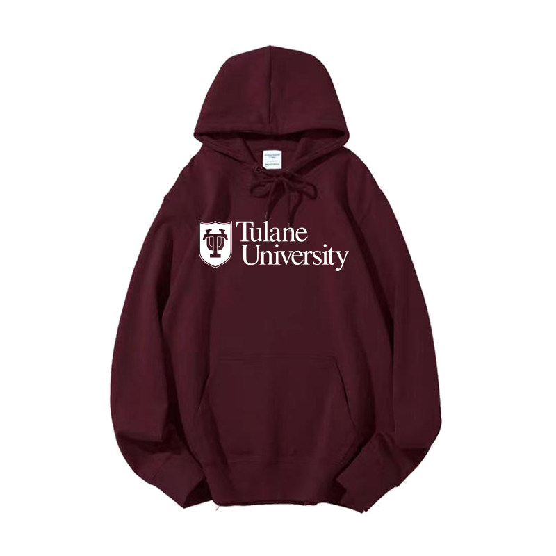定制杜兰大学卫衣Tulane连帽加绒卫衣圆领春秋薄款卫衣班服聚会
