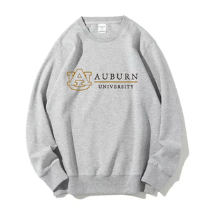 美国奥本大学Auburn University圆领卫衣Auburn大学生班服定制