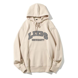 英国利兹大学 套头卫衣Leeds利大纪念品张国荣红砖大学连帽衫嘻哈
