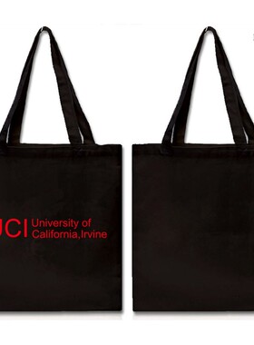 加州大学欧文分校帆布袋UC Irvine纪念品女士环保购物袋拉链款