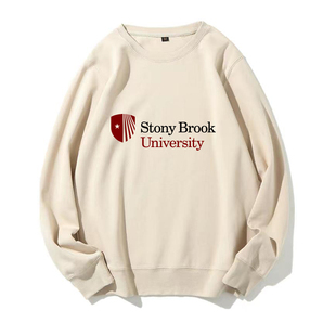纽约州立大学石溪学院圆领卫衣石溪大学Stony Brook 撞色外套学生