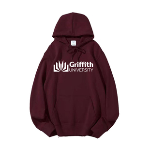 定制格里菲斯大学卫衣格大Griffith University纪念连帽卫衣加绒