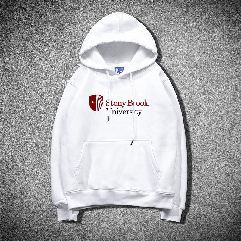 石溪大学套头卫衣stony brook university纪念品连帽衫撞色学生绒