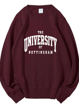 诺丁汉大学圆领卫衣University of Nottingham诺丁汉纪班服定制