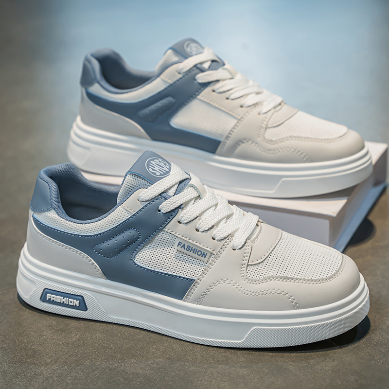男鞋秋季网面透气休闲鞋青少年软底防滑板鞋学生运动百搭小白潮鞋