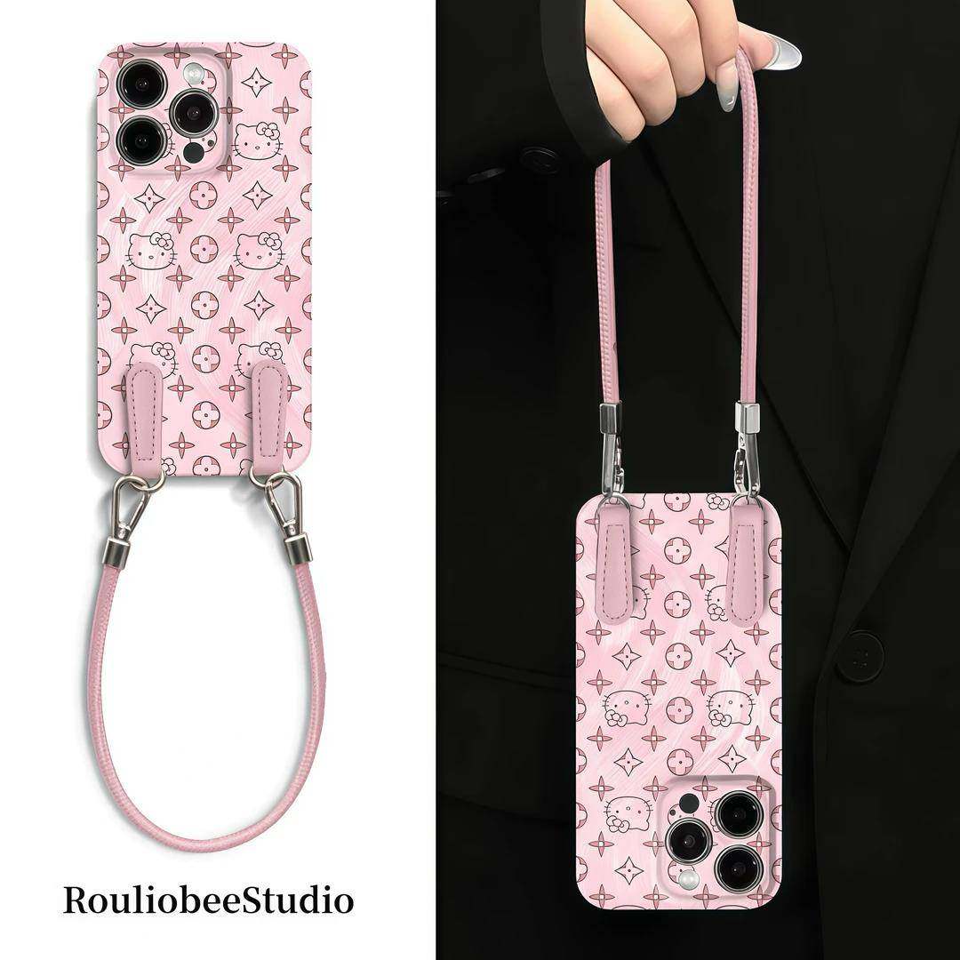 羽毛粉色Kitty挂绳适用于Apple 16Promax手机壳iPhone 15小米14华为Mate60Pro女款Pura70 Film opopre3 Glory,3C数码配件,手机保护套/壳,淘宝优惠券,粉丝福利购,淘宝优惠卷
