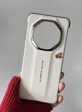 新款华为mate70RS非凡大师手机壳立体水钻樱桃适用mate70pro+高端皮纹无边框超薄外壳70RS保时捷创意女保护套