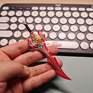 铠甲勇士拿瓦rx武器超级熔麟刀 1/12机娘武器配件 兵人高达通用