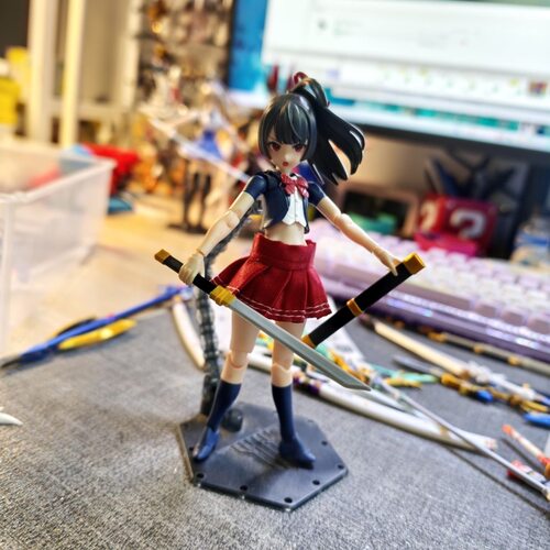机娘武器 唐家三少 唐刀1/12微缩武器模型 适配万代SHF机娘兵人