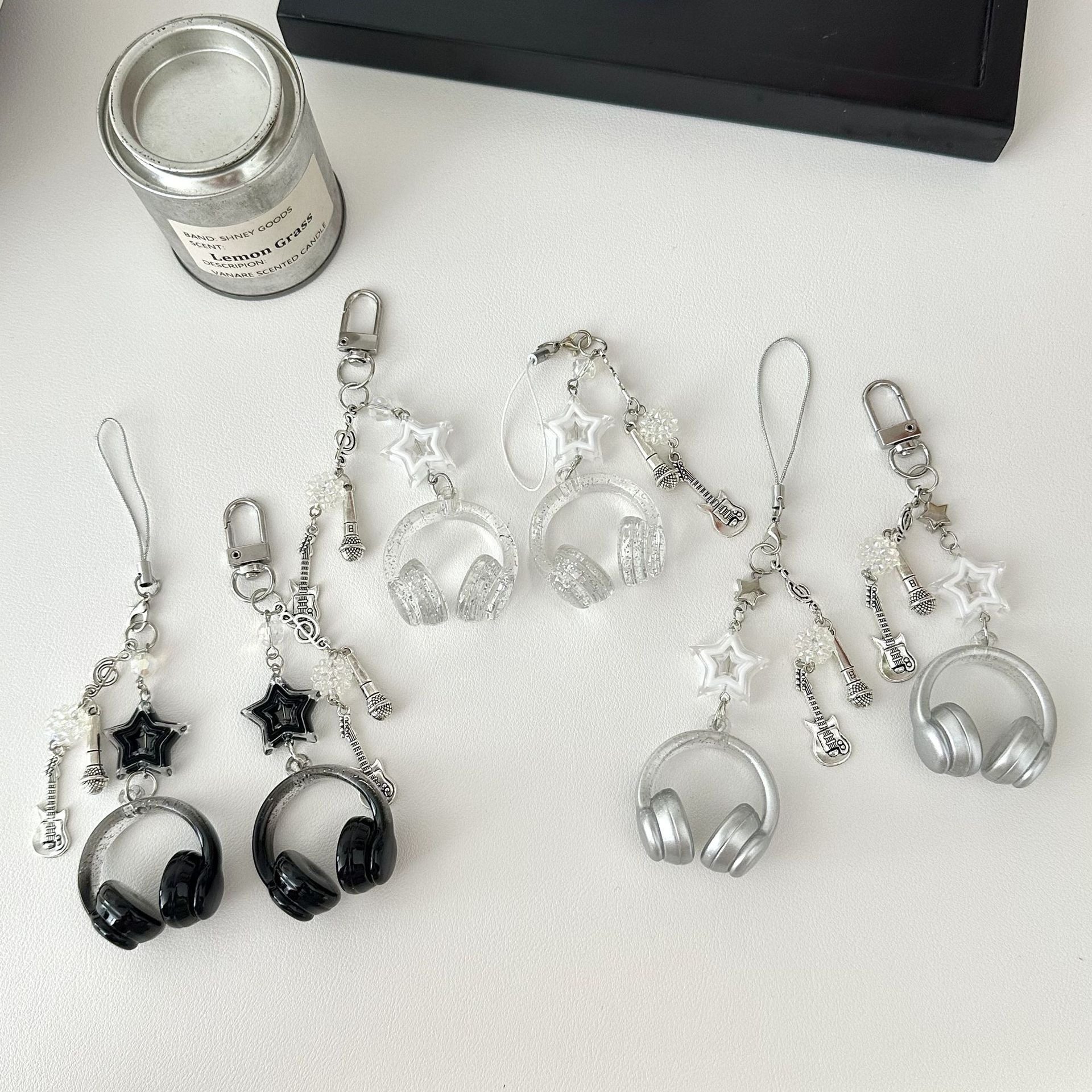 时尚耳机音乐包包挂件酷炫百搭钥匙扣手机链 ccd咕卡链挂件配饰