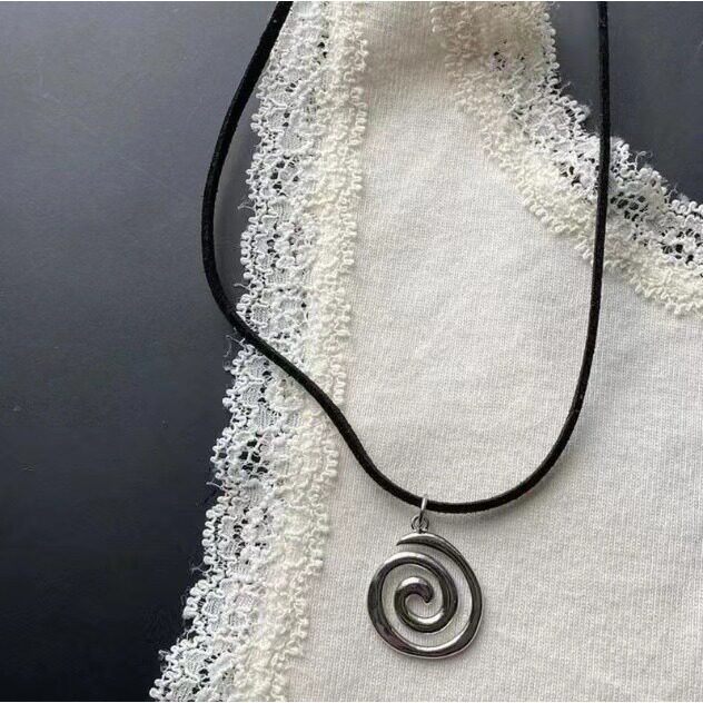 锁骨链小众太阳漩涡项链欧项链