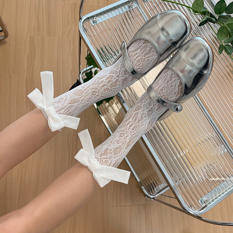 甜美中筒连裤袜/打底袜