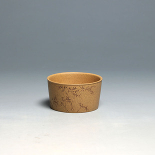 宜兴紫砂 茗杯 明理茶艺 储亚军刻 闲心 矮款 竹趣主人杯100CC茶杯