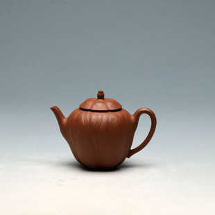 明理茶艺 茶壶 宜兴紫砂壶原创花器高手吴震 纯手工210CC朱泥素心