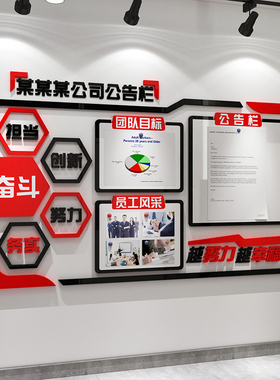 员工风采文化照片墙贴办公室