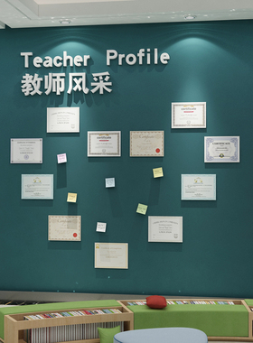 教师文化员工风采培训机构墙贴