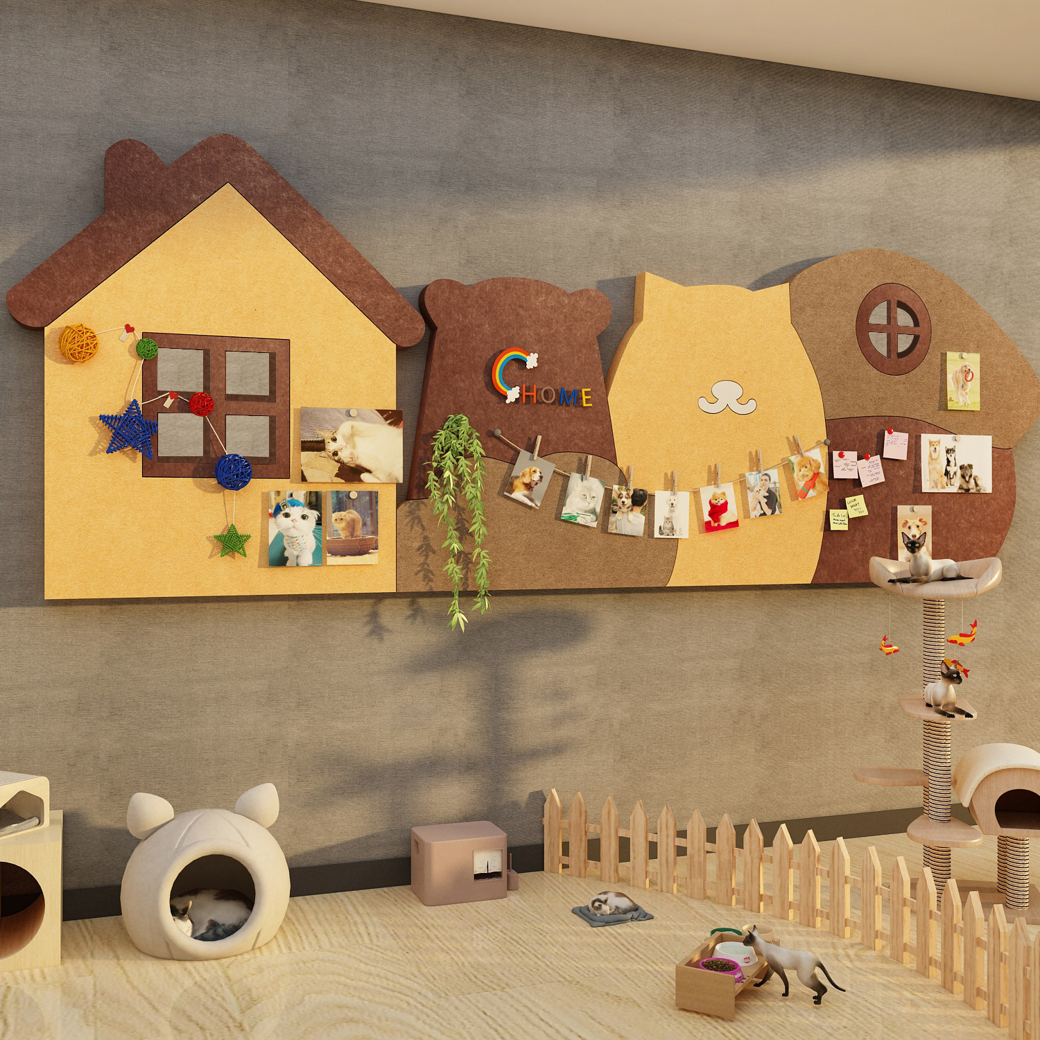 毛毡网红打卡宠物店拍照墙面软装饰贴壁纸猫咖直播背景氛围布置象,家居饰品,软装墙贴,淘宝优惠券,粉丝福利购,淘宝优惠卷