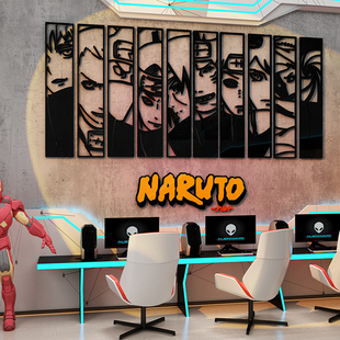 电竞房间布置酒店网吧墙面装 海报贴壁纸挂画 饰火影忍者动漫二次元