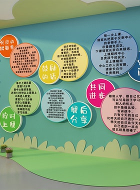 幼儿园家长公约墙面装饰