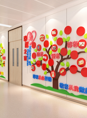 养老年院文化贴墙面装饰创意照片背景氛围布置形象认知症专区温馨