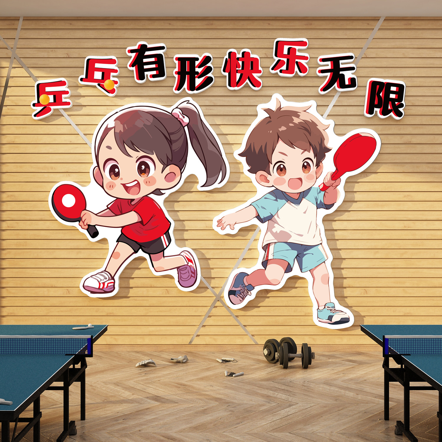 乒乓球室馆装饰画文化