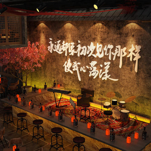 网红工业风创意打卡壁画