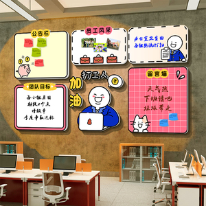 公告栏业绩展示板办室墙面装饰文化团队员工风采司荣誉榜互动氛围