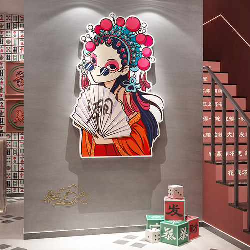 国潮风装饰品网红打卡拍照区背景