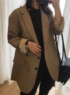 STRAMONY定制2025/SS廓形oversize洋气小西装西服外套女 大哥廓形