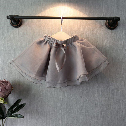 Jupe fillette en mousseline de soie - Ref 2050600 Image 4