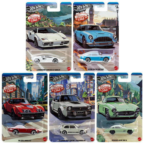 风火轮HotWheels经典俱乐部奔驰兰博基尼马丁科尔维特思域HRT81-K