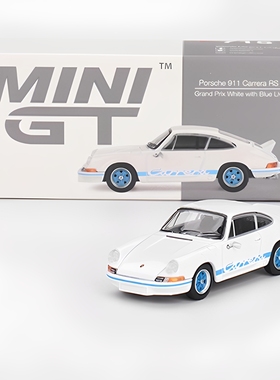 MINIGT 1:64 保时捷 911 CARRERA RS 2.7 GRAND PRIX 白色/蓝色