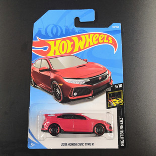 风火轮HotWheels 2018 HONDA CIVIC TYPE R 本田思域 红 2019-171