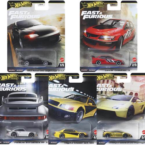 风火轮HotWheels速度与激情文化本田保时捷911兰博基尼HNW46-M