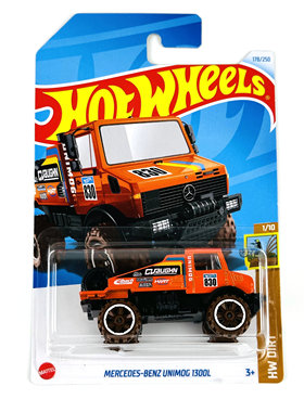 风火轮HotWheels MERCEDES-BENZ UNIMOG 1300L 橙 2024-178