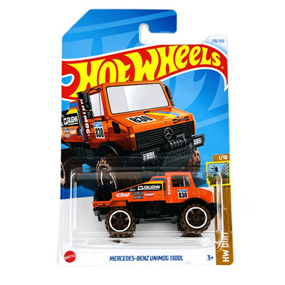 风火轮HotWheels MERCEDES-BENZ UNIMOG 1300L 橙 2024-178