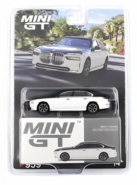 MINIGT 1:64 宝马BMW i7 xDrive60 阿尔派Alpine 黑白色
