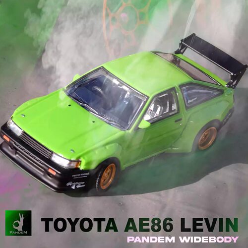 INNO 1:64 丰田AE86 Levin雷凌火箭兔宽体 绿色 合金汽车模型