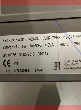 询价 ESA ESTRO C2 ESTROC2 A-01-07-03-CN-2-/00R-CBBB-0//2-04E