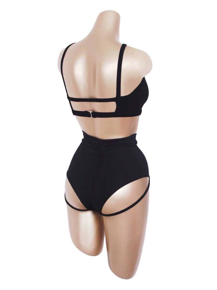 三角裤防走光钢管短裤polewear舞服黑色提臀打底外穿运动性感女