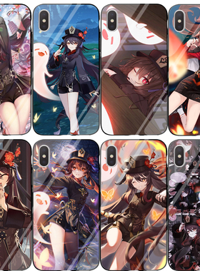 原神胡桃手机壳适用opporeno9苹果15 14 13 vivox90小米华为nova10红米note12pro k60荣耀80黑鲨5一加三星s24