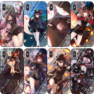 原神胡桃手机壳适用opporeno9苹果15 14 13 vivox90小米华为nova10红米note12pro k60荣耀80黑鲨5一加三星s24