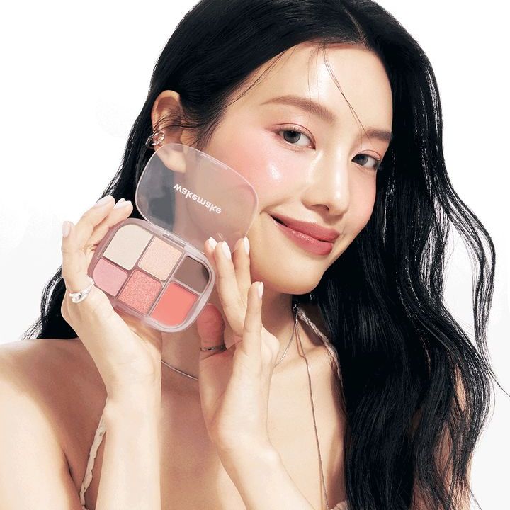 新出颜色8#9# wakemake6色眼影盘solvely3种质地多功能彩妆盘