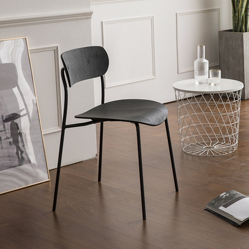 意式极简北欧铁艺轻奢餐椅工业风奶茶店桌椅洽谈椅书桌椅咖啡店椅