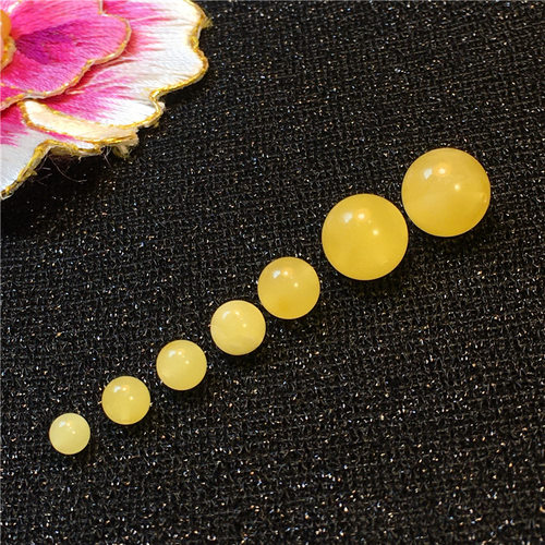 天然原矿俄料白花蜜蜜蜡单株配珠配饰无烤色无优化蜜蜡散珠批发