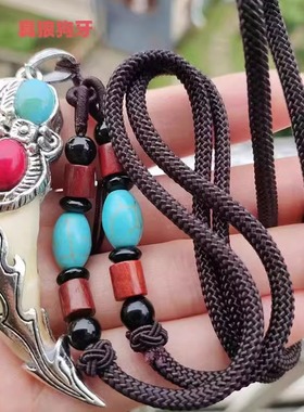 真狗牙吊坠定制狗牙吊坠男大獒牙项链女挂坠狗牙齿情侣黑狗牙挂坠