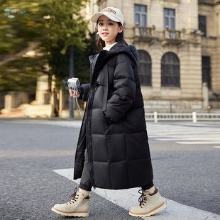 正品巴拉品女童羽绒服2025新款洋气儿童长款加厚大童保暖冬装外套